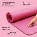 MSPORTS Yoga Mat Premium Non Slip Thick Extra Comfortable Exercise Mat for Home Workouts, Pilates, Stretching & Gym Cushioned NBR Foam, Gym Mat with Strap, for Women & Men