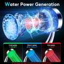 LED Shower Head, 12 LED Shower Head with Color Changing Lights, High Pressure Rainfall Shower Head Combo, Chrome Stainless Steel & 11 Flexible Curved Arm, 60 Hose