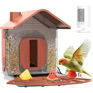 Zivif Smart Bird Feeders for Outdoors, Bird Feeder with Camera Case Compatible with Ring Stick Up Camera, Bird Feeder Camera for Bird Watching (Camera NOT Included)