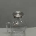 1 Gallon Square Glass Pitcher with Lid and Spout, Borosilicate Glass Carafe for Hot/Cold Drink, Water Pitchers with Handle for Fridge, Extra Large Jug for Iced Tea, Coffee, Juice, Beverage