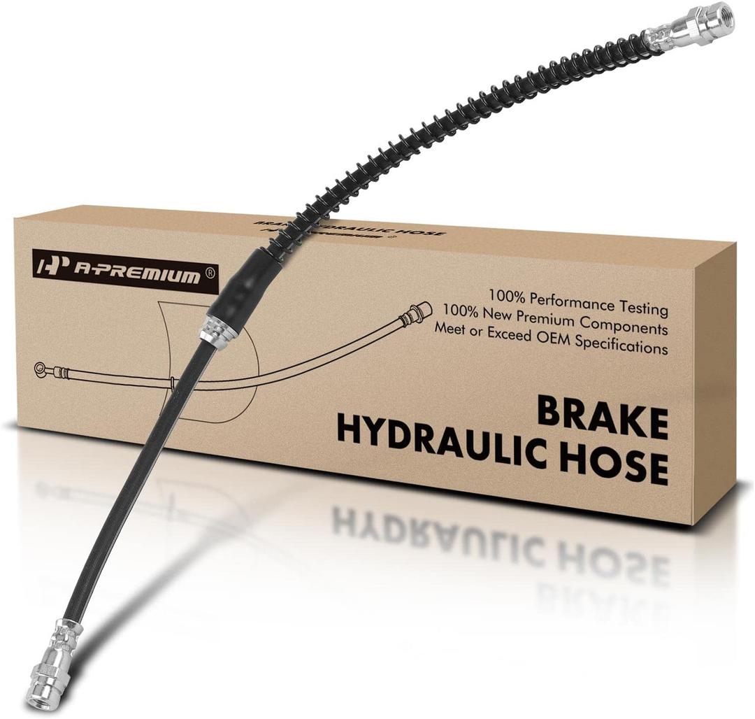 A-Premium Front Driver or Passenger Brake Hydraulic Hose Compatible with Select Volkswagen Models - Golf 2012-2013, R32 2008 - Replace# 1K0611701L