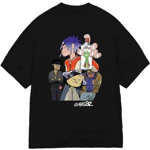 Gorillaz Unisex-Adult Cig Inky Octopus T-Shirt, L, Black