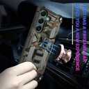 Camouflage Case for Samsung Galaxy S25 with Screen Protector, Military Grade Shockproof Camo Case with Kickstand for Galaxy S25/S24 MCM Army Green