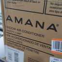 Amana 5,000 BTU Window Air Conditioner, Cools up to 150 Sq. Ft., White | 115V, 2 Fan Speeds, Auto-Restart, for Bedroom, Living Room, Apartment, with Mechanical Controls, Washable Filter