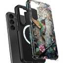 DEENAKIN for Samsung Galaxy S23 Plus Case Cute,Aesthetic Vintage Hummingbird Floral Girly Shell,Compatible with Magsafe,Trendy Unique Retro Western Protective Slim Silicone Phone Cover for Women Girls