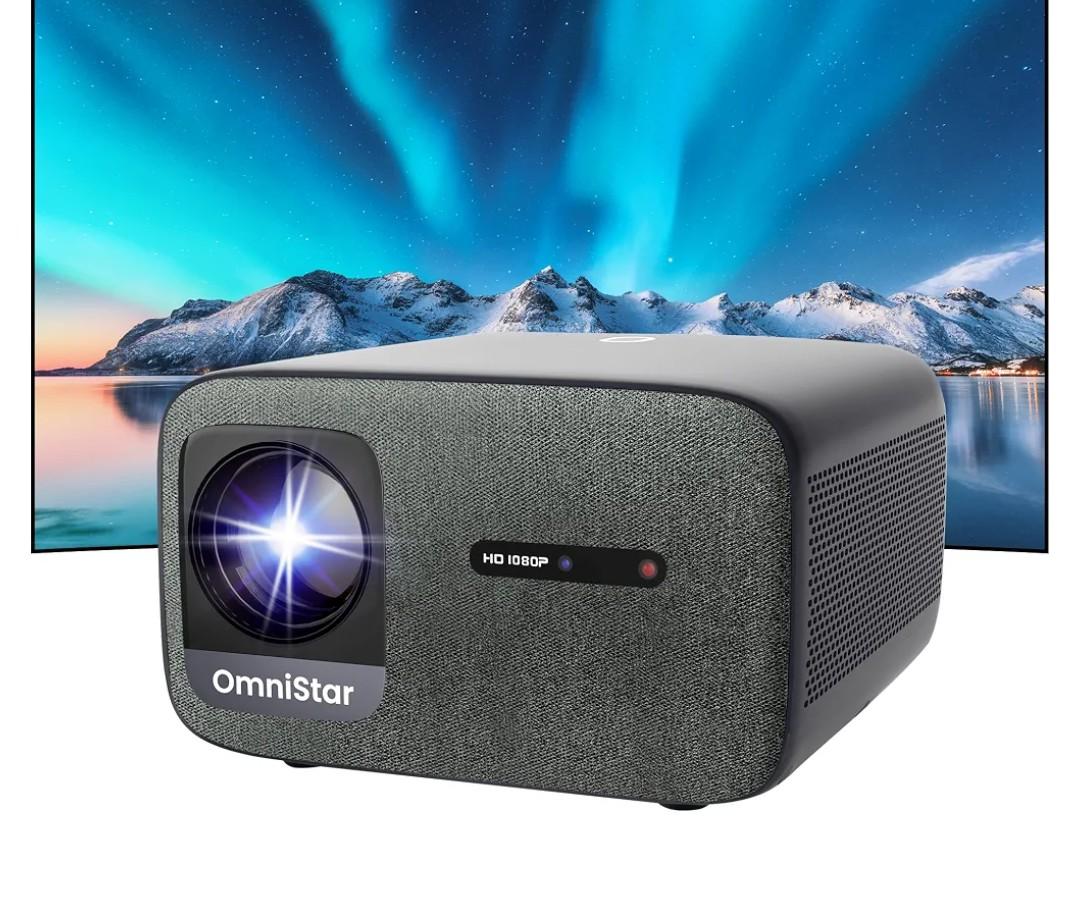 CASIRIS OmniStar L80 Used Projector, 4K Supported Native 1080P Projector with WiFi and Bluetooth, 1500 ANSI Lumens, Auto Focus & Auto Keystone, Dual 15W Speakers, HDMI/USB/TV Stick Compatible