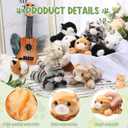 Lenwen 10 Pcs Cat Stuffed Animals Bulk Soft Cuddly Kitten Plush Sets Kittens Assorted Fluffy Stuffed Cats for Kiddos Birthday Gift Pet Party Favors Stuffers(Prone Style)
