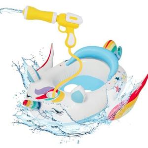 Coumy Kids Inflatable Pool Float with Integrated Squirt Gun,Fun Ride,on Float for Toddlers(Ages 3-8), Exciting Swimming Pool Toy for Boys and Girls