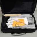 Glory GLY-PBK Professional Ebonite Bb Clarinet with 10 Reeds, Stand, Hard Case, Cleaning Cloth, Cork Grease, Mouthpiece Brush and Pad Brush, Black