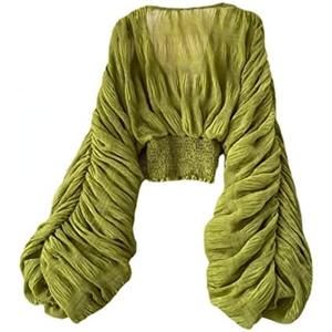 Bell Sleeve Tops for Women Dressy Tops for Evening Wear Lace Blouses for Women, One Size