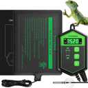 VIVOSUN Reptile Heating Pad 6x8 Inch with Thermostat Combo Under Tank Terrarium Heating Mat for Turtles, Lizards, Frogs, and Other Reptiles