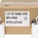 2-1/4 X 50 Thermal Paper Verifone Vx520 Ingenico ICT220 ICT250 FD400, 50 BPA Free Rolls by Rollxy