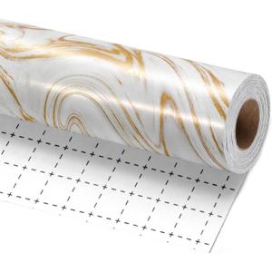 LaRibbons White & Gold Marble Wrapping Paper, Premium Pearly - Lustre Paper, 17 Inch x 33 ft Gift Wrap Roll for Wedding, Birthday, Holiday & Luxury Presents  Marble Vein Elegant Gift Paper