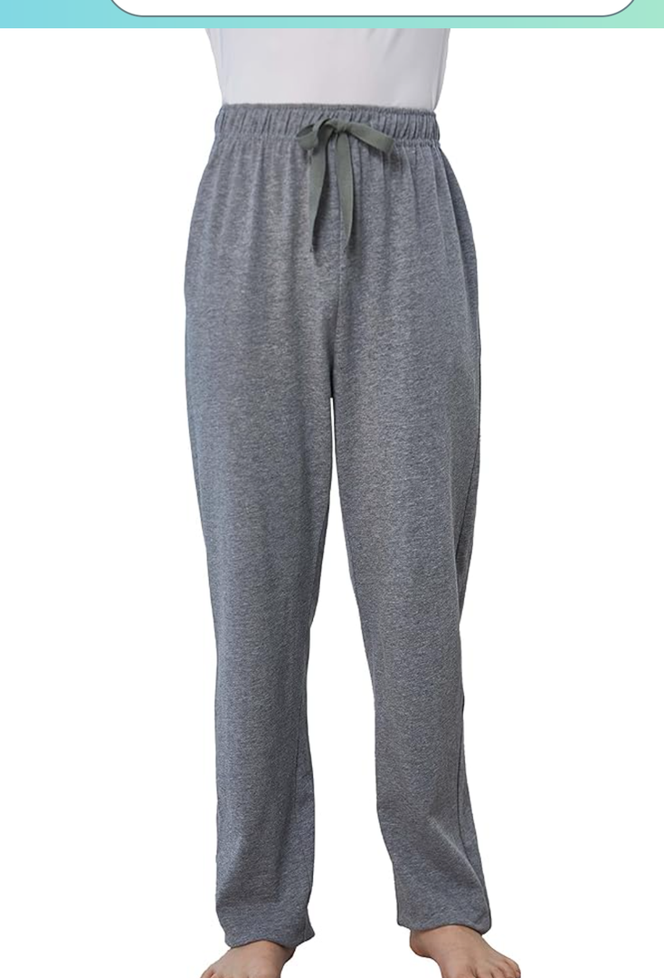 HiddenValor Boys Knit Cotton Pajama Lounge Pants with Pockets, Size L
