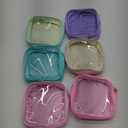 Kacctyen 6 Pcs Mini Makeup Bag Nylon Small Pouch for Purse Mini Square Nylon Pouch with Zipper Small Cosmetic Travel Makeup Bag Purse Organizer for Women(Elegant Color,Translucent)