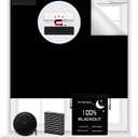 Magnetic Blackout Blind 100% Blackout Curtain DIY Window Blinds Black Out Window Shades for Baby Nursery,Cut to Any Size/Shape (118"x57") (Black)