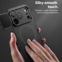 SURITCH for iPhone 17 Pro Case with Camera Control Cover, Camera Cover and Adjustable Kickstand, Compatible with MagSafe, Shockproof Bumper Protective Cases 6.3 Inch, Black