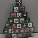 Wooden Advent Calendar, 2025 Countdown Christmas Tree Advent Calendar with 24 Storage Drawers, DIY Reusable Advent Calendar Boxes for Kids, Adults