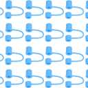 uxcell 24Pcs Straw Cover Cap, Blue Silicone Straw Tips Cover Fits 10mm/0.39" OD Drinking Straws, Reusable Dust-Proof Straw Tips