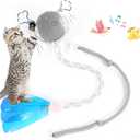 2 x Interactive Cat Toys Ball for Indoor Cats,[2025 Newly Upgraded] Agile Moving Cat Ball with Elastic Mesh Tail,Automatic Kitten Toys for Bored Indoor Adult Cats,Motion Activated (Grey)