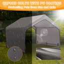 Dog Shade Shelter Outdoor Tent for Large Medium Dogs, Outside Doghouse Sun Rain Canopy Dog House with Waterproof Roof Ground Nails for Cats Pigs Livestock 4'x4'x3.3'