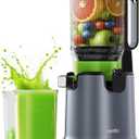 Juicer Machines, Aeitto Cold Press Juicer, Easy to Clean, Professional Juice Extractor Machine,Self Feeding, High Juice Yield