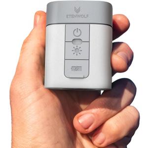 ETENWOLF AIR 3 Air Pump for Inflatables with 2600 mAh Battery & Camping Light, Ultra-Fast and Mini Electric Air Pump, Inflate Deflate for Air Mattress, Pool Floats, Vacuum Storage Bags (White)