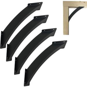 4x4 Arc 45Degree Angle Support Bracket4PCS Heavy Duty Pergola BracketsInside Mount Corner Connector for Wood 4x4 4x6 Lumber (4x4(Actual 3.2x4))