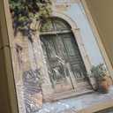 skysoon Mallorca Green Door Wall Art, Boho Mediterranean Architecture Print, 16"L x 24"W