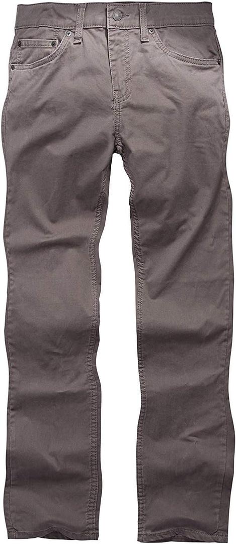 Levi's Boys 511 Slim Fit Uniform Pants (8, Dark Gull Grey)