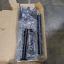 15 ft. Market Patio Umbrella 2-Side in Gray with Base and Sandbags