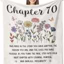 70th Birthday Gifts for Women, Chapter 70 Birthday Blanket, Best Gifts for 70 Year Old Woman, 1956 Birthday Decorations, Turning 70 Throw Blankets for Mom - 50'' x 60''