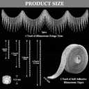Suncalla 6 Pcs Rhinestone Fringe Trims and Self Adhesive Rhinestone Ribbons 3 Yard Crystal Diamond Tassel Chain & Bling Strip Tapes for Sewing Crafts DIY Clothing Wedding Dress Accessories (Tassel)