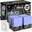 200 Card Sleeves Top Loaders for Cards, 3"X4" Toploaders for Cards, Premium Baseball Card Protectors Hard Plastic for Sports and Game Cards (100 Top Loaders + 100 Clear Sleeves)