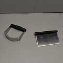 ALLTOP Stainless Steel Bench Scraper and Pastry Blender Cutter Set, Efficient Multipurpose Kitchen Baking Essential Tool with Comfortable Grip Handle-Perfect for Nut, Pie and Dough Processing - Black