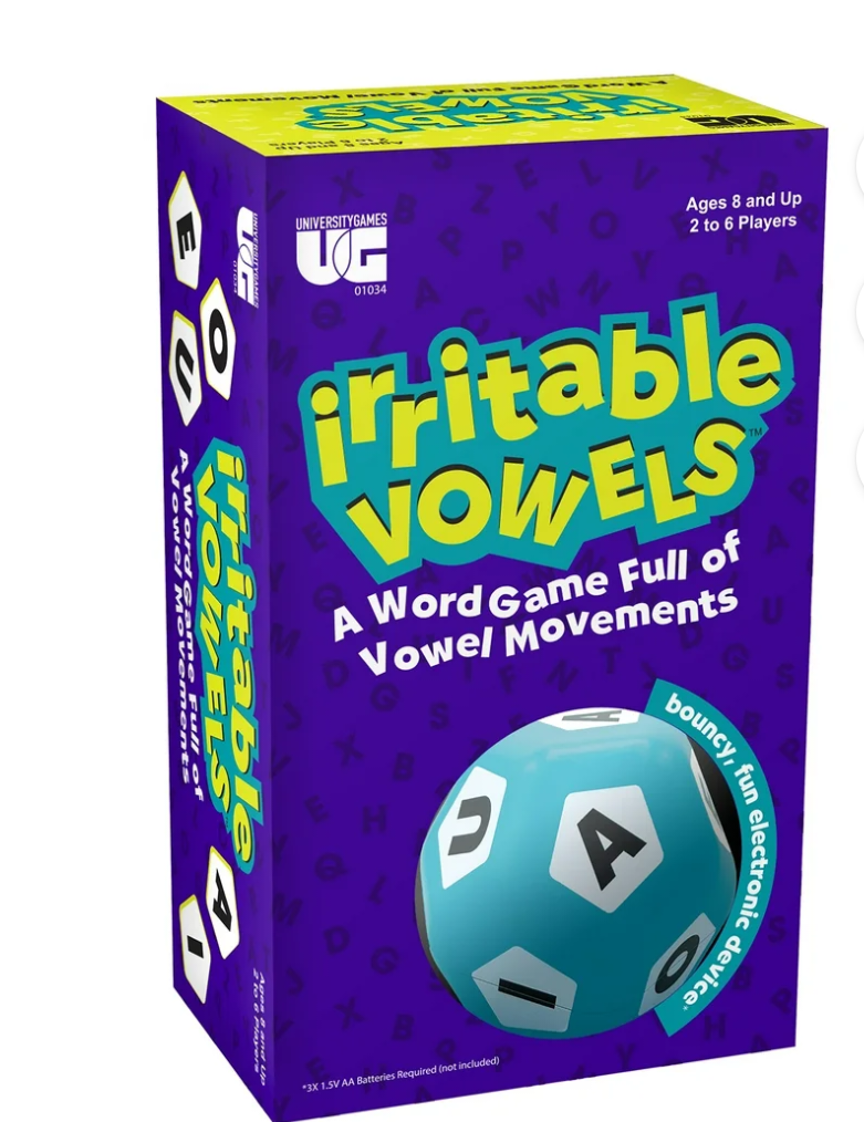 University Games Irritable Vowels Family Word Game with Electronic Device
