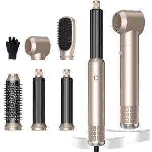 5 in 1 Hair Dryer Brush Set,Professional Negative Ionic Hot Air Styler, Air Curling Wrap Styler,Detachable Blow Dryer Brush With Auto Wrap Curlers,Hair Styling Tools For Straight/Curl/Drying/Smoothing
