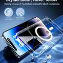 Strong Magnetic Clear for iPhone 15 Pro Max Case, [Never Yellow] [Compatible with MagSafe] [Military Grade Drop Tested] Shockproof Protective Slim Cover for iPhone 15 Pro Max Phone Case, Clear