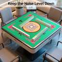 Large Mahjong Mat with Carrying Bag, Anti Slip and Noise Reduction Mahjong Table Mat for Poker, Card, Board & Tile Games 31.5 x 31.5 Inches (Green)