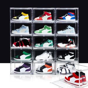 12 Pack Shoe Boxes,Acrylic Shoe Display Box,Stackable clear shoe box,Clear Plastic Stackable Sneaker Box,Shoe Containers,Shoe Case,Sneaker Storage,Fits Up to Size 14