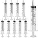 10 Pack Plastic Syringe Liquid Measuring Syringes Without Needle for Epoxy Resin, Craft, Scientific Labs, Feeding Pets Animals, Oil or Glue Applicator (10 ML)