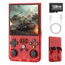 R36MAX Retro Handheld Games Console, Retro Game Console with 4.0 inch IPS HD Screen, Video Game Consoles with 64GB Memory, Portable Gaming Player for Travel, Gift for Teen or Partner, Red