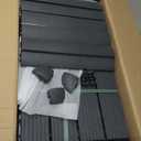 tonchean 44 sq ft Plastic Interlocking Deck Tiles, 44 PCS Outdoor Patio Flooring Boards with 8 Border Panels and 4 Corner Panels 12"x12" Patio Deck Tiles All Weather Uses for Porch Poolside Balcony