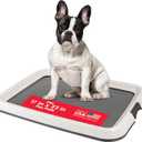 IRIS USA Pee Pad Holder for Dogs and Puppies, Potty Training Tray with Secured Latches, Non-Skid Feet, Leak Protection, Easy Clean Surface, Fits 17"x 23" Puppy Pads Size, Dark Gray