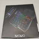 CHONCHOW One Handed Gaming Keyboard, 35 Keys, Rainbow LED, Wired USB, Ergonomic with Wrist Rest, Mini Portable, PS4/PS5/Xbox/PC/Laptop Compatible