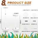 8 Pcs Acrylic Hat Stand, 12" to 17" Clear Hat Stands, Wig Hat Display Rack, Adjustable Height Hat Holder, Round Acrylic Risers for Display Hat (8 pcs)
