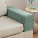 Yoovat Couch Arm Covers Sofa Arm Cover armrest Covers for Sofa Couch Armrest Cover Chair Arm Cover Set of 2 (Texture-Green,Large (Set of 2))