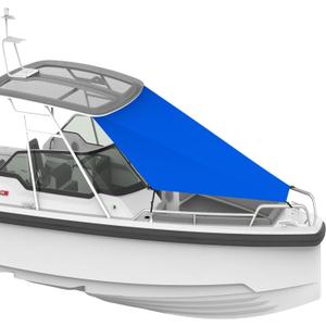 T-Top Bow Shade for Boats Cover 9' x 10', 600D Waterproof Oxford Cloth Boat Canopy for Boat UV Protection Tent Sun Shade Extension for Hot Cloudless Day