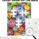 Vibrant Succulents Jigsaw Puzzles for Adults 1000 Pieces Puzzle Clearance Challenging Adult Puzzles 1000 Pieces Perfect for Game Nights Finished Size is 27.5 x 19.6 inch