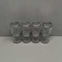 Mason Jars 8 oz - Vintage Small Glass Mason Jars with Silver Metal Lids, Regular Mouth Canning Jars, Safe For Storage, Canning, Pickling, Preserving, Fermenting, DIY Crafts & Decor (8Pack)